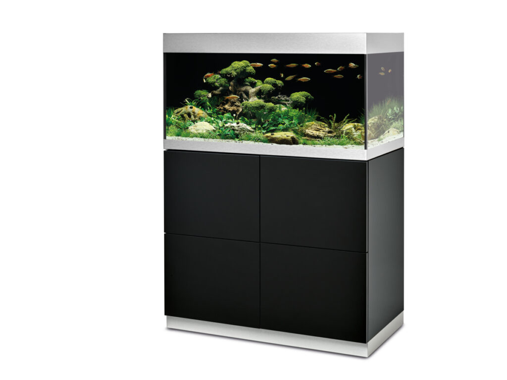 HighLine 200 "Black" Akvarie og kabinet. Inkl. 100.- til fisk
