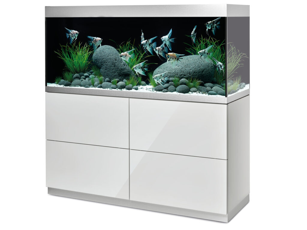 HighLine 400 "White" Akvarie og kabinet. Inkl. 100.- til fisk