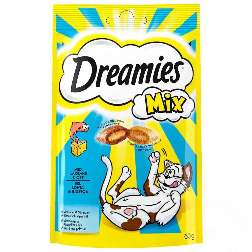 Dreamies Mix laks & ost 60gr