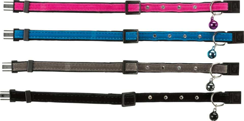 Halsbånd fløjl med sten