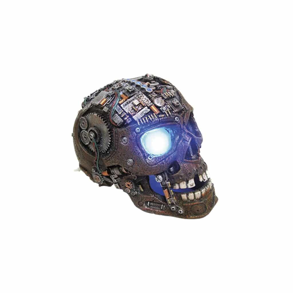 Cyborg Skull med LED 20,8 x 13,7 x 15,0