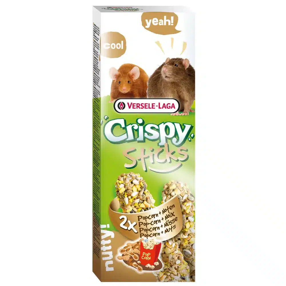 Crispy Sticks Rotte/Mus Popcorn & Nødder 110gr