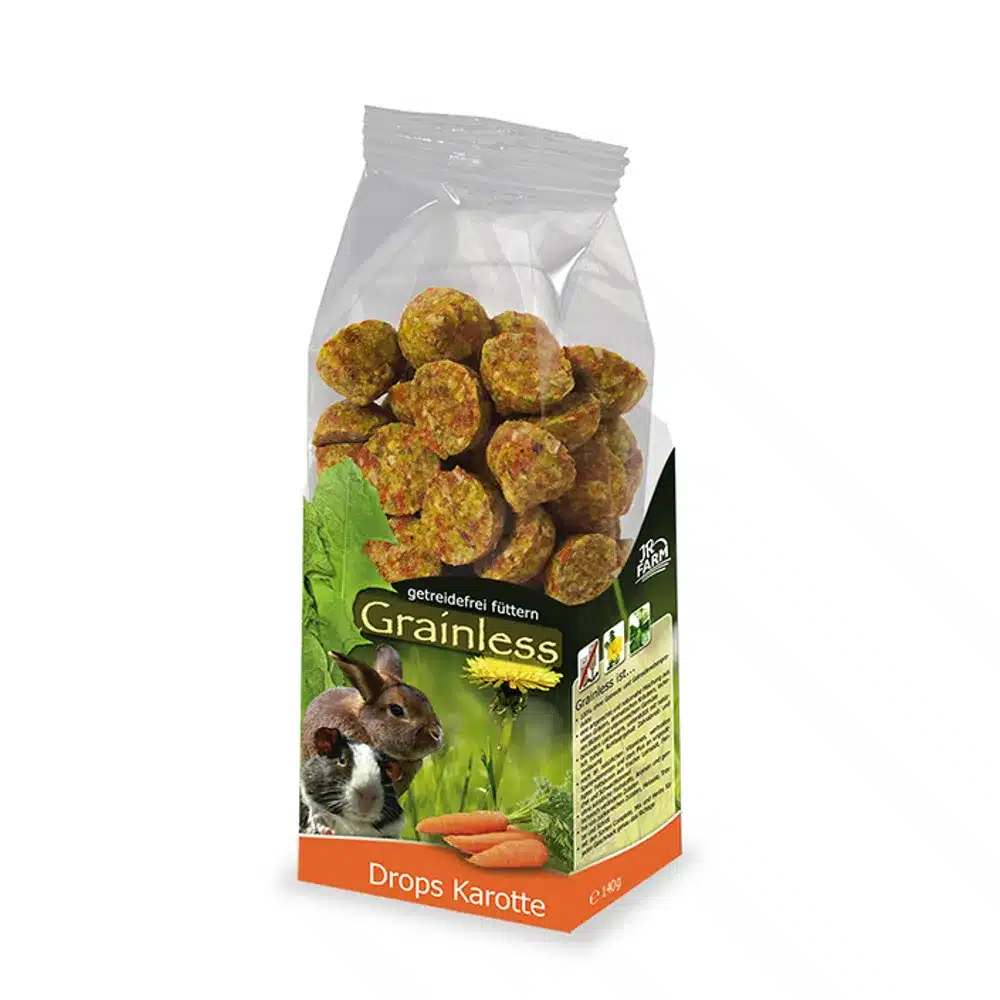 JR Farm Grainless Drops Gulerød 140gr