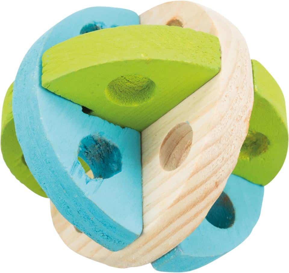 Trixie farvet træbold