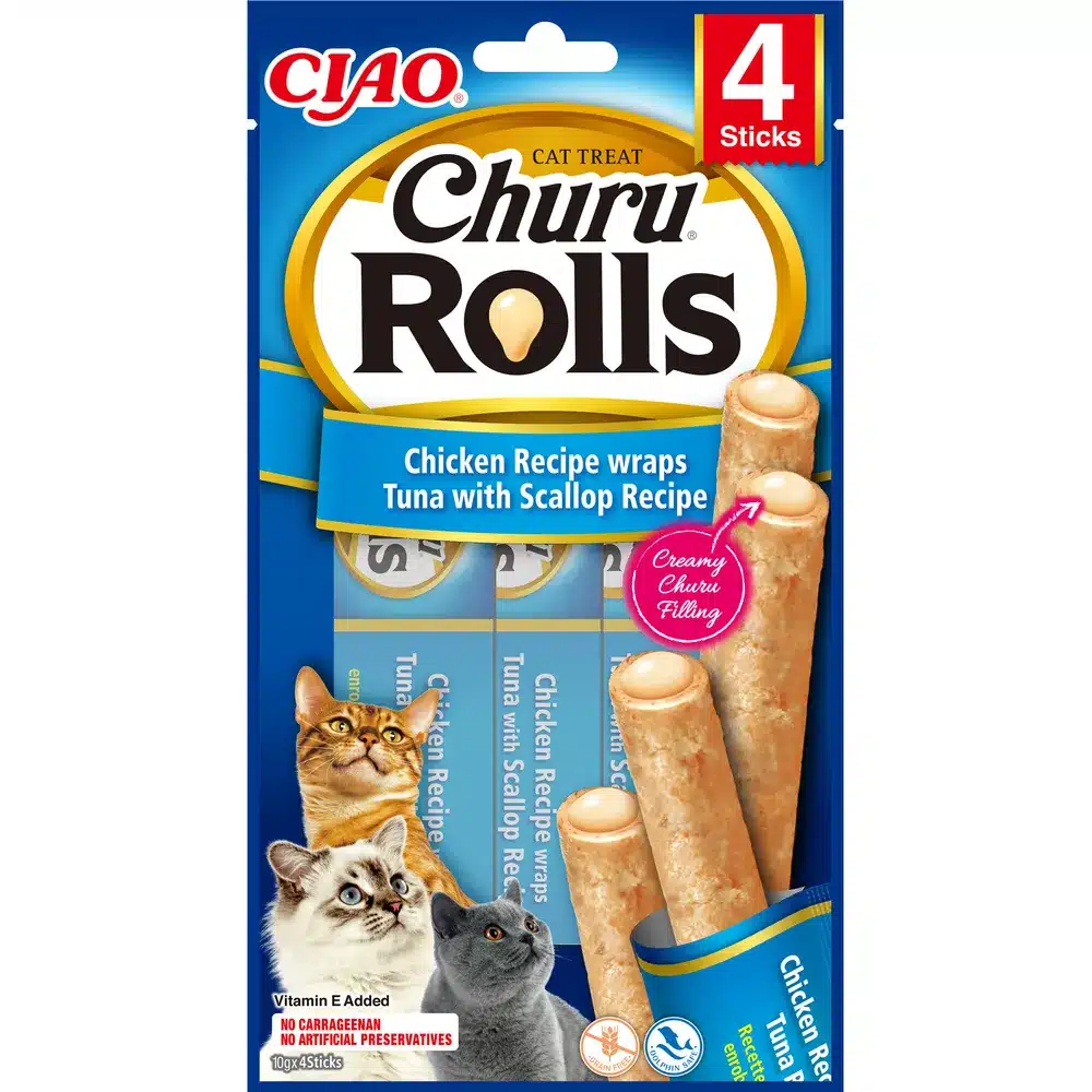 Churu Rolls Tun/Kylling/Musling 4x10gr