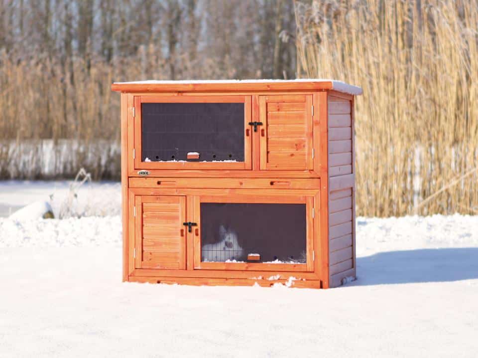 Trixie Natura Isoleret Dobbeltbur træ 116x113x65cm