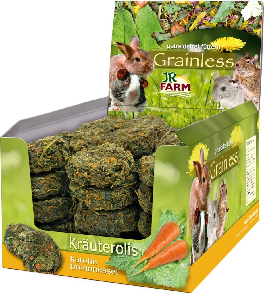 JR Farm Grainless Brændenælde og Gulerodsruller 80g