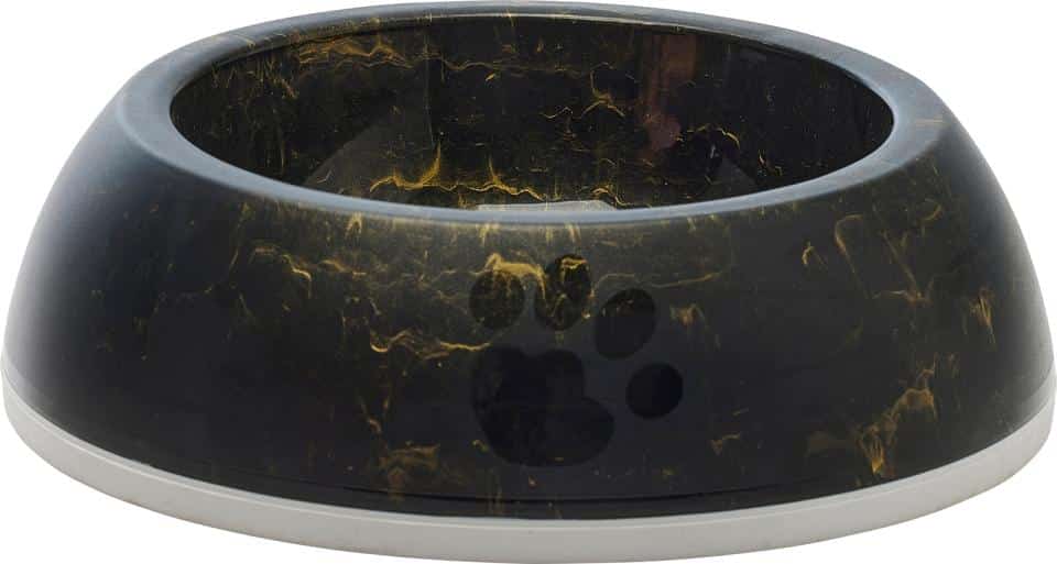 Savic Delice plastik skål marmorerat sort/guld 0,6 L