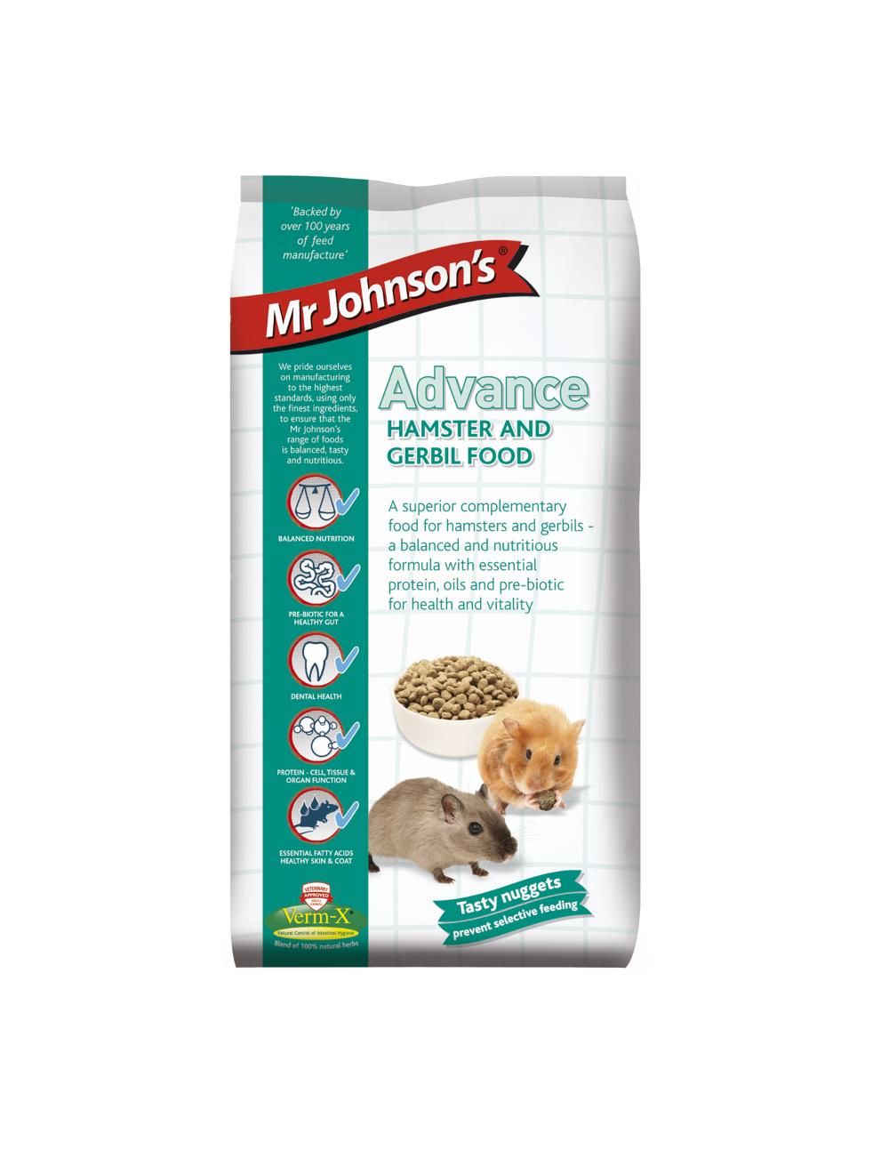 Mr Johnson's Advance Hamster & Ørkenrotter 750g