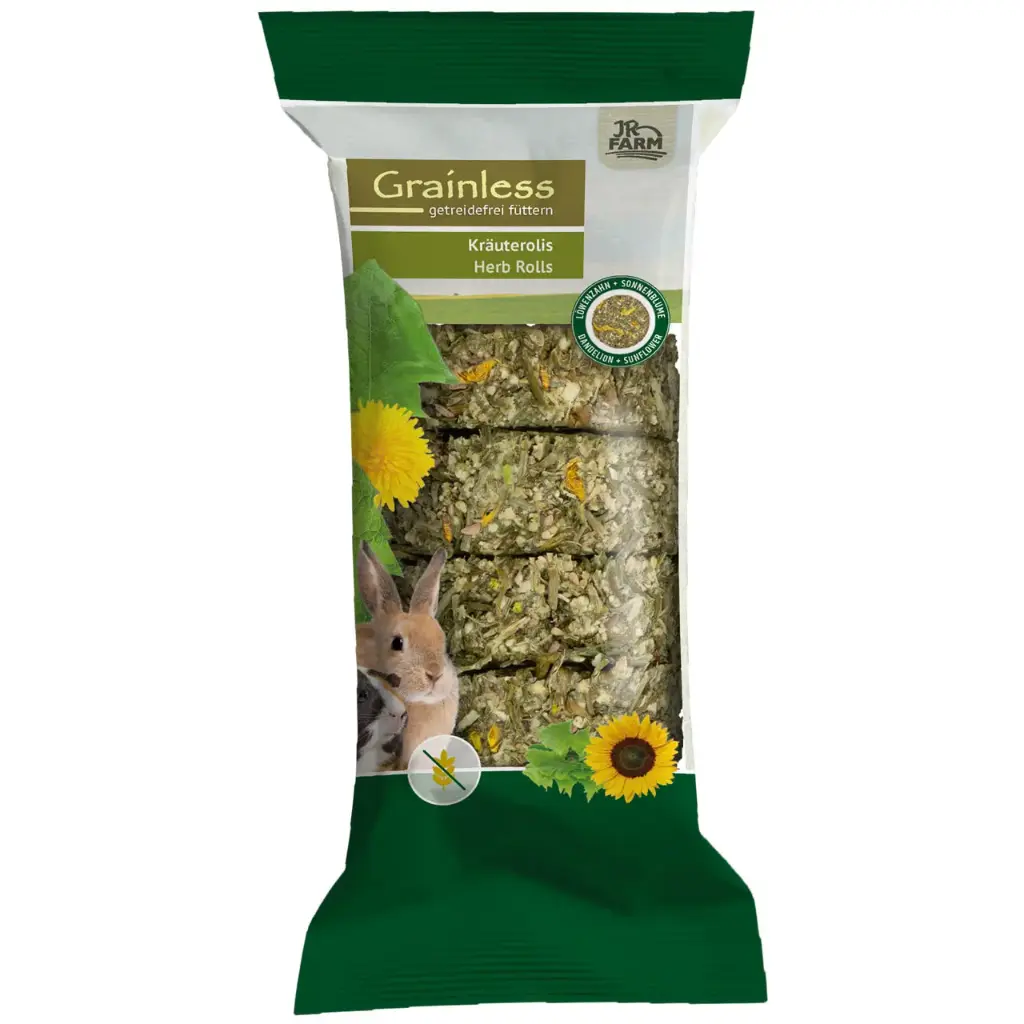 JR Farm Grainless Mælkebøtte & Solsikke Urteruller 70g