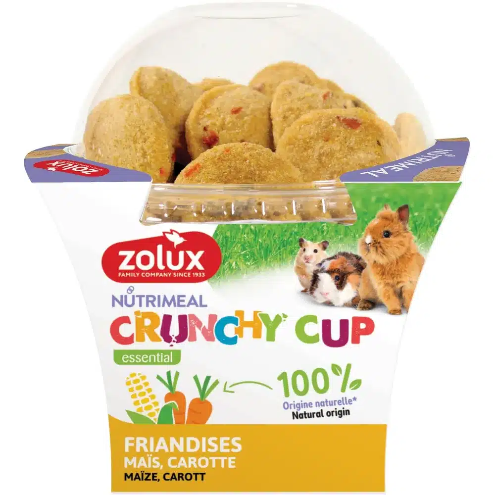 Zolux Crunchy Cup majs/gulerod 200gr