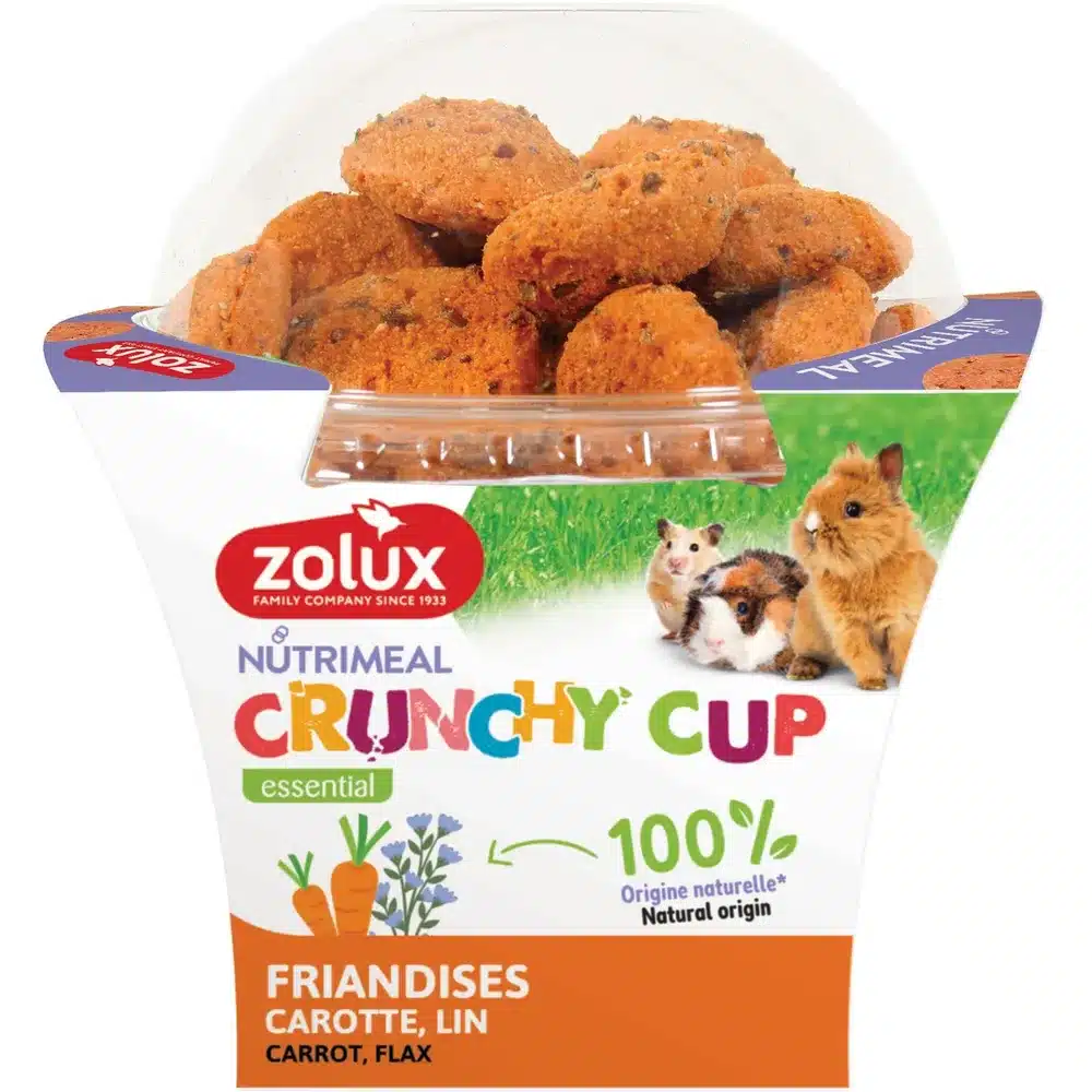 Zolux Crunchy Cup hørfrø/gulerod 200gr