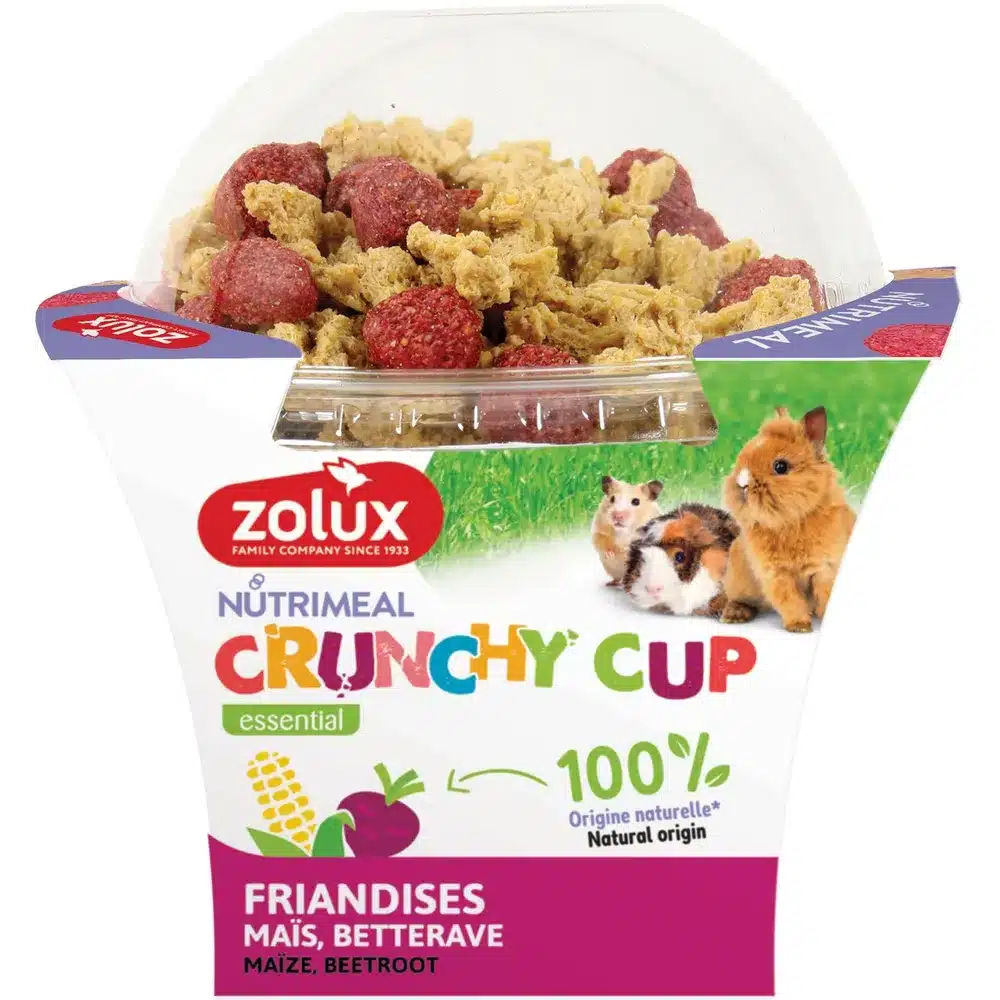 Zolux Crunchy Cup majs/rødbede 130gr
