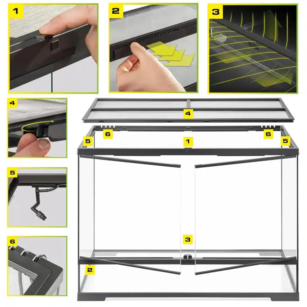 ExoTerra PRO Terrarium 90x45x60cm - Billede 2