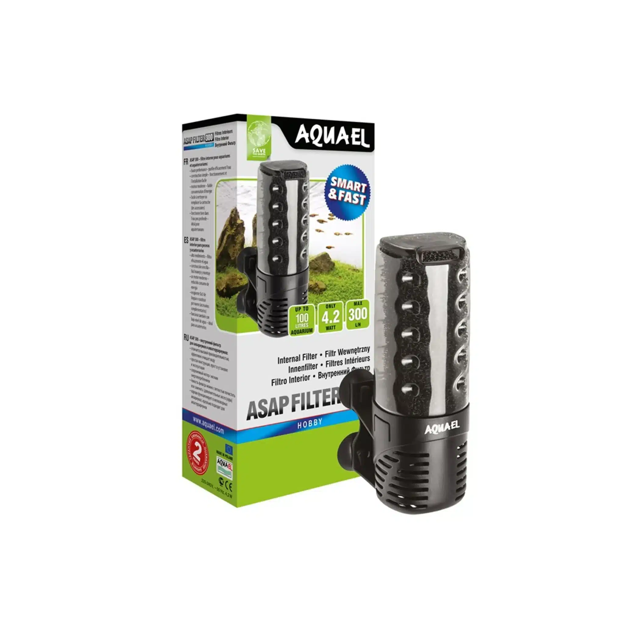 Aquael FILTER ASAP 300 l/h 4,2 watt.